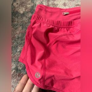 Pink Lululemon Fast Lane Running Short (Women's Size 4)